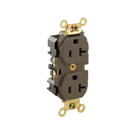 LEVITON 20A Duplex Receptacle 125Vac 5-20R Bn 5362